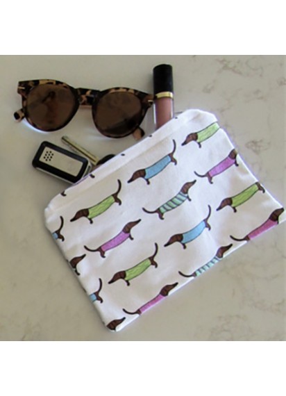 Sausage Dog Zip Purse